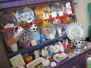 One of our cabinets with some lovely ideas and inspiration for your own masterpieces